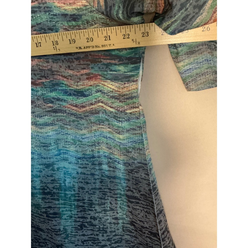 Live and Let Live Tunic Woman 2X Multi-Color Excellent Asymmetrical Rhinestone - Picture 10 of 13
